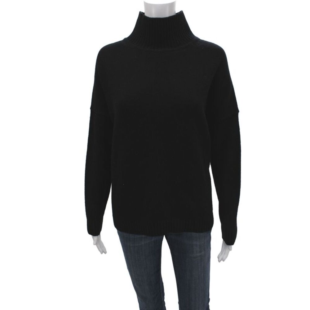 Weekend Max Mara Womens Pullover Wool Turtleneck Sweater Black Size M